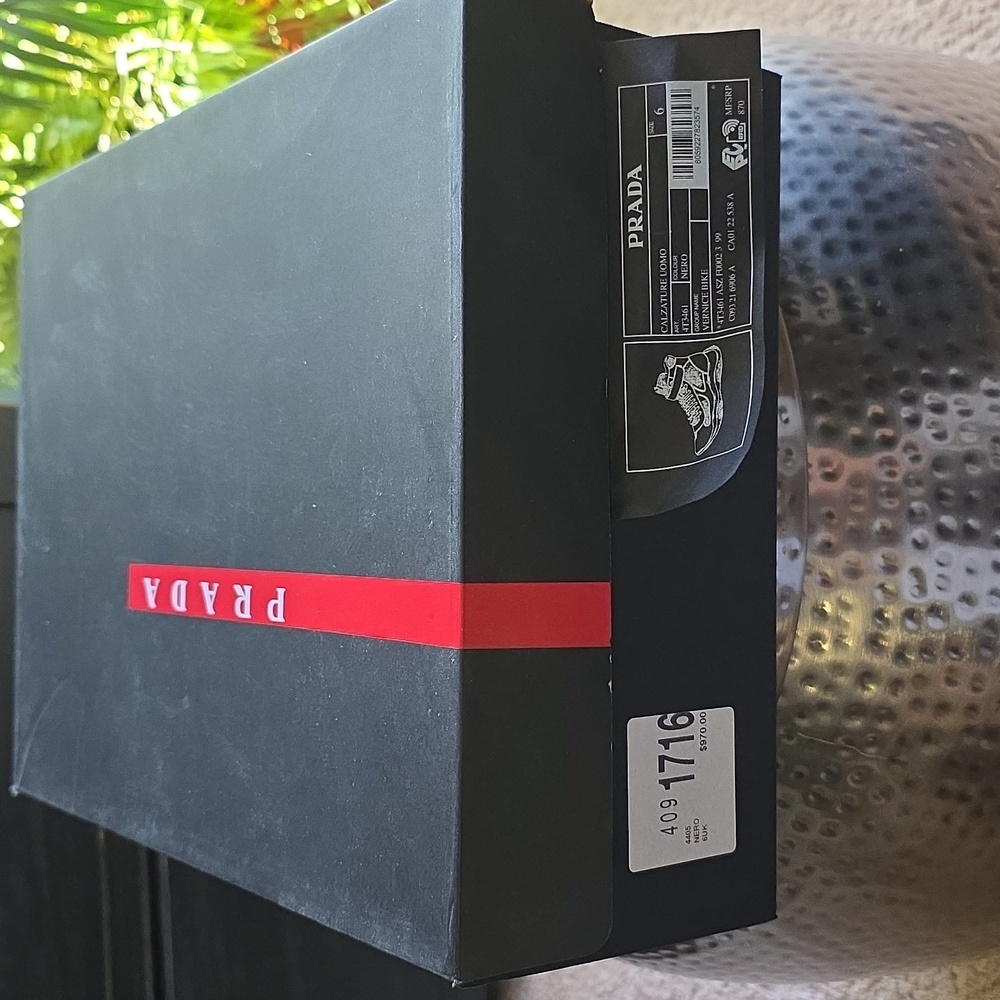 Prada Black Glossy Sneakers - Picture 2 of 6